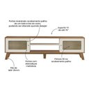 Ver imagem 5 de Kit 3 Peças com Rack para Tv até 75 Polegadas, Buffet e Mesa de Centro Charlotte