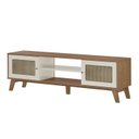 Ver imagem 3 de Kit 3 Peças com Rack para TV até 75 Polegadas, Buffet e Mesa de Centro Charlotte Marrom