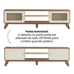 Kit 3 Peças com Rack para Tv até 75 Polegadas, Buffet e Mesa de Centro Charlotte - 6