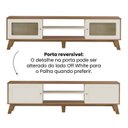 Ver imagem 6 de Kit 3 Peças com Rack para TV até 75 Polegadas, Buffet e Mesa de Centro Charlotte Marrom