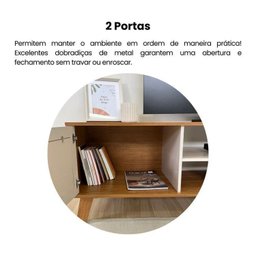 Kit 3 Peças com Rack para Tv até 75 Polegadas, Buffet e Mesa de Centro Charlotte - 8