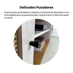 Kit 3 Peças com Rack para Tv até 75 Polegadas, Buffet e Mesa de Centro Charlotte - 10