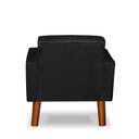 Ver imagem 5 de Mini Poltrona Cadeira Infantil Nina de Criança Suede Preto Pés Palito