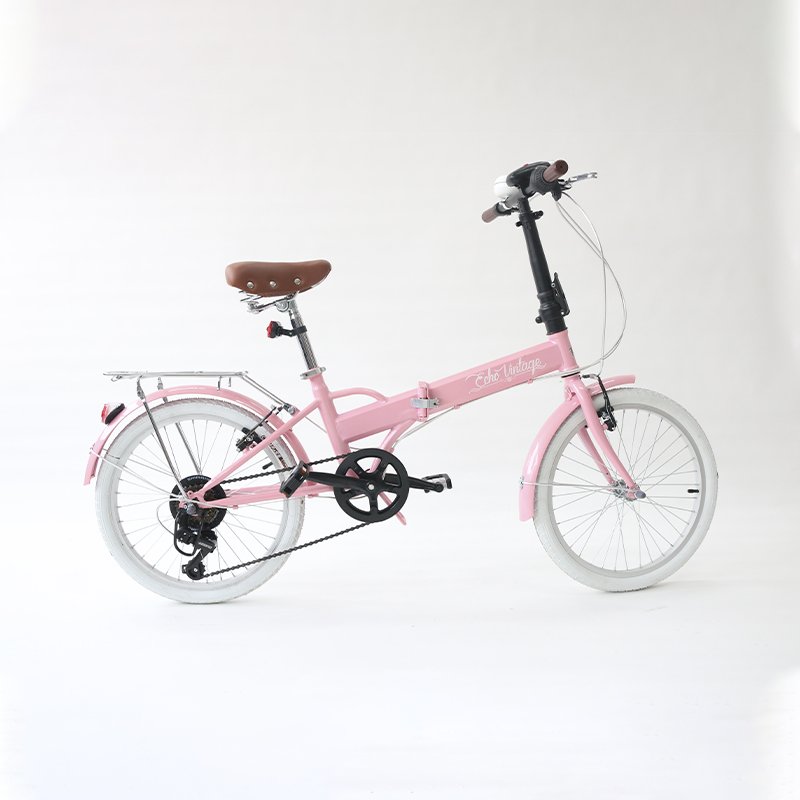 Bicicleta Dobrável Fenix Rosa Ligth - Kit Marcha Shimano - 6 Velocidades - 1