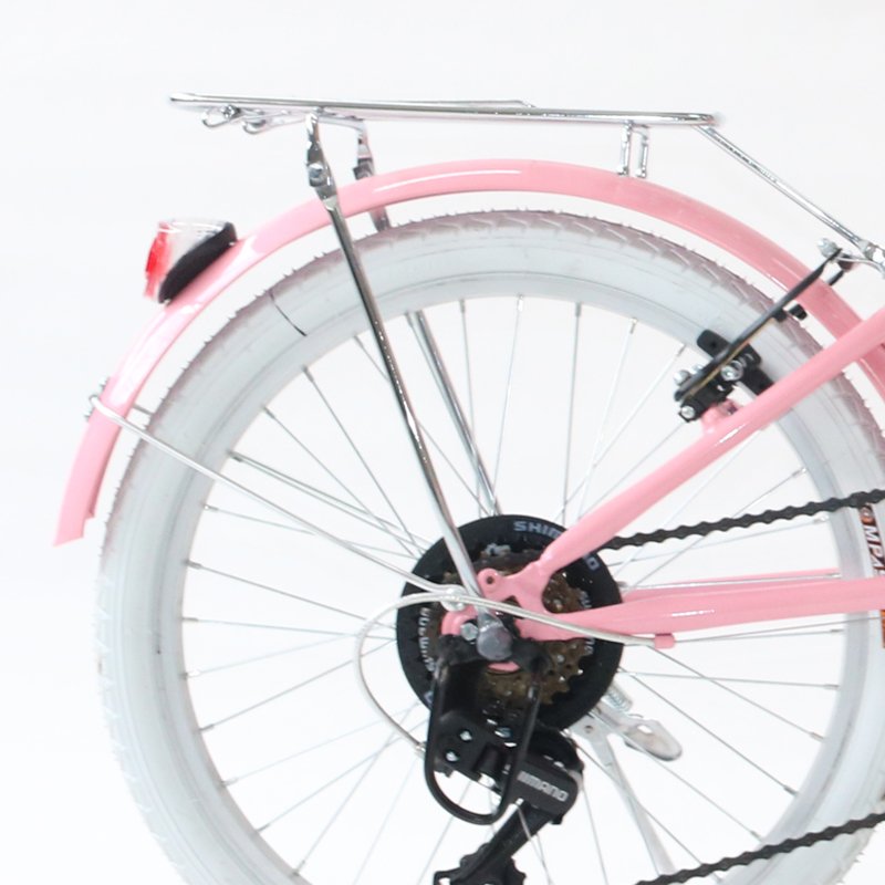 Bicicleta Dobrável Fenix Rosa Ligth - Kit Marcha Shimano - 6 Velocidades - 4