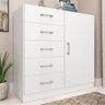 Cômoda para Quarto 1 Porta 5 Gavetas Miami - 1