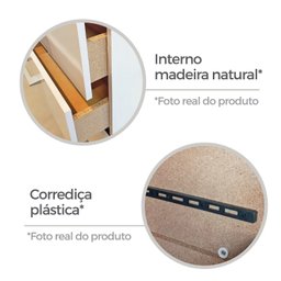 Cômoda para Quarto 1 Porta 5 Gavetas Miami - 5