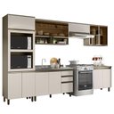 Ver imagem 1 de Cozinha Completa 6 Peças Connect Duna/cristal com Aéreo Vidro - Móveis Henn