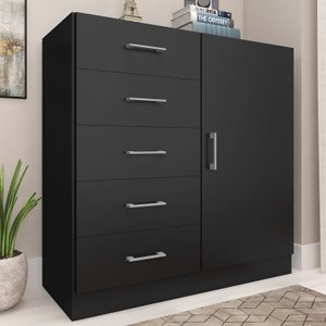 Cômoda para Quarto 1 Porta 5 Gavetas Miami