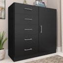 Ver imagem 1 de Cômoda para Quarto 1 Porta 5 Gavetas Miami