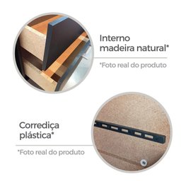 Cômoda para Quarto 1 Porta 5 Gavetas Miami - 5