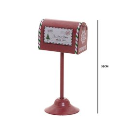 Caixa de Correio Natalina em Metal Express Vermelha - 32cm - 3