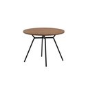 Ver imagem 1 de Mesa para Cozinha 1588 Aço C/tampo Madeirado 100cm Freijo C/ Preto - Carraro