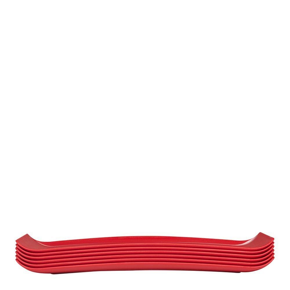 Conjunto de Bandejas Coffee 15x30 6 Peças Vermelho em Polipropileno Linha Tropical Vem - 5