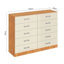 Ver imagem 3 de Cômoda para Quarto 10 Gavetas Caribe