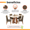 Ver imagem 5 de Conjunto Sala de Jantar Mesa Tampo em Vidro 1,20m Maria 4 Cadeiras Bel