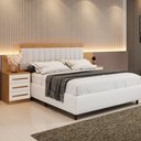 Ver imagem 2 de Cabeceira Extensiva Estofada com 2 Mesas de Cabeceira Império - Benetil