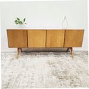 Ver imagem 7 de Balcão Buffet Aparador Lenny 184 Cm 4 Portas Laca com Pés em Madeira