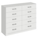 Ver imagem 2 de Cômoda para Quarto 10 Gavetas Caribe Branco