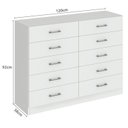Ver imagem 3 de Cômoda para Quarto 10 Gavetas Caribe Branco