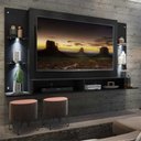 Ver imagem 7 de Painel Com Suporte Tv 60" E 4 Leds Vegas Multimóveis V3678 Preto Preto