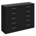 Ver imagem 2 de Cômoda para Quarto 10 Gavetas Caribe Preto