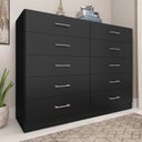 Ver imagem 1 de Cômoda para Quarto 10 Gavetas Caribe Preto
