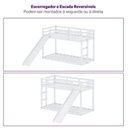 Ver imagem 7 de Conjunto Beliche Extensível Infantil e Escorregador Family Casatema MadeiraOriginals