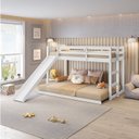 Ver imagem 2 de Conjunto Beliche Extensível Infantil e Escorregador Family Casatema MadeiraOriginals