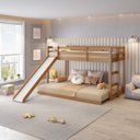 Ver imagem 2 de Beliche Infantil Montessoriana Extensível Family com Escorregador Casatema MadeiraOriginals Marrom/Amendoa