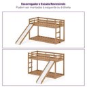 Ver imagem 7 de Beliche Infantil Montessoriana Extensível Family com Escorregador Casatema MadeiraOriginals Marrom/Amendoa