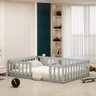 Cama Casal Infantil Montessoriane com Grade Cinza - 2
