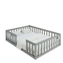 Ver imagem 1 de Cama Casal Infantil Montessoriane com Grade Cinza