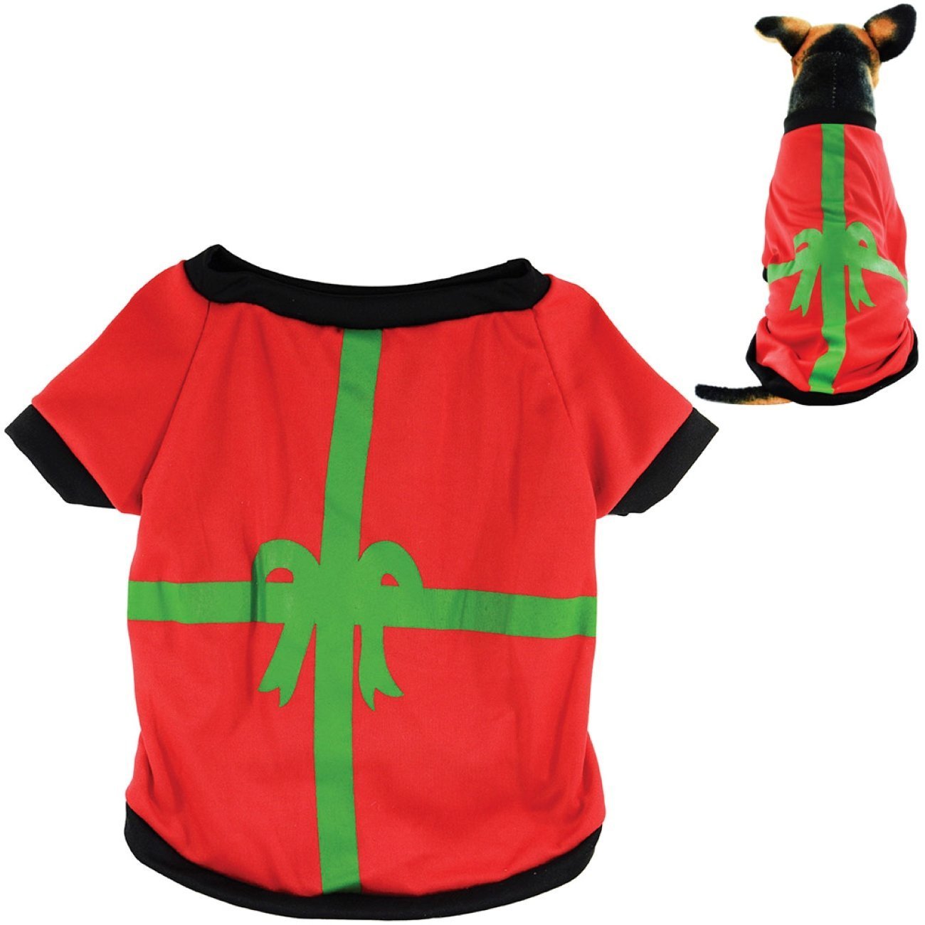 Fantasia para Pet Roupa de Natal Presente Vermelho - 32cm