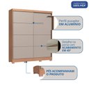 Ver imagem 6 de Guarda-Roupa 2 Portas de Correr 4 Gavetas Pontal 100% MDF Marrom/Cedro/Duna