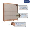 Ver imagem 5 de Guarda-Roupa 2 Portas de Correr 4 Gavetas Pontal 100% MDF Marrom/Cedro/Duna