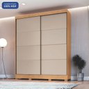 Ver mais imagens de Guarda-Roupa 2 Portas de Correr 4 Gavetas Pontal 100% MDF Marrom/Cedro/Duna