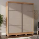 Ver imagem 1 de Guarda-Roupa 2 Portas de Correr 4 Gavetas Pontal 100% MDF Marrom/Cedro/Duna