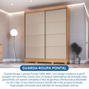 Ver imagem 7 de Guarda-Roupa 2 Portas de Correr 4 Gavetas Pontal 100% MDF Marrom/Cedro/Duna