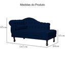 Ver imagem 6 de Divã Moderno Larissa Lado Direito Corino Cores - S.A Móveis DS Móveis Recamier Larissa Azul Marinho