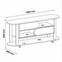 Ver imagem 5 de Kit para Sala de Estar com Rack e Mesa de Centro e Mesa de Apoio Mundi Marrom 100% MDF