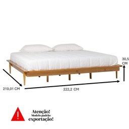 Base para Cama King Lunna Madeira de Pinus - 3