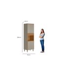 Ver imagem 5 de Torre Simples em MDF para Cozinha 70 cm Allure Marrom/Jequitibá/Gris Fosco