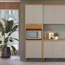 Ver imagem 1 de Torre Simples em MDF para Cozinha 70 cm Allure Marrom/Jequitibá/Gris Fosco