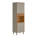 Ver imagem 3 de Torre Simples em MDF para Cozinha 70 cm Allure Marrom/Jequitibá/Gris Fosco
