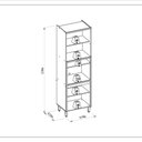 Ver imagem 4 de Torre Simples em MDF para Cozinha 70 cm Allure Marrom/Jequitibá/Gris Fosco