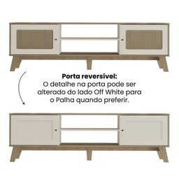 Kit para Sala de Estar Rack e Buffet e Mesa de Centro Charlotte - 7