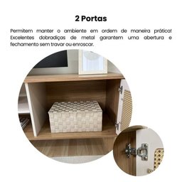 Kit para Sala de Estar Rack e Buffet e Mesa de Centro Charlotte - 9