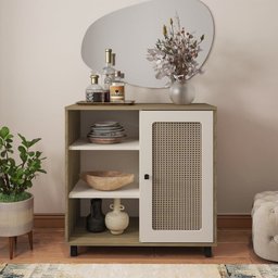 Kit para Sala de Estar Rack e Buffet e Mesa de Centro Charlotte - 17