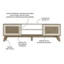 Ver imagem 6 de Kit para Sala de Estar Rack e Buffet e Mesa de Centro Charlotte Marrom 100% MDF